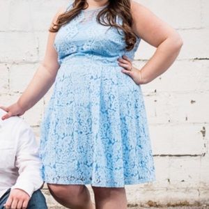 EUC baby blue lace dress
